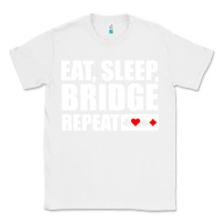 White funny bridge card game lover bridge Classic Tee - linhVisuals