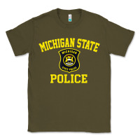 Army Green michigan state police Classic Tee - linhVisuals