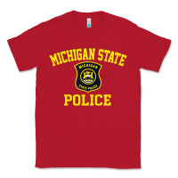 Red michigan state police Classic Tee - linhVisuals
