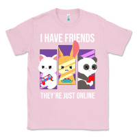 Bubblegum Pink i have friends they are just online Classic Tee - linhVisuals
