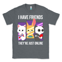 Charcoal Heather i have friends they are just online Classic Tee - linhVisuals