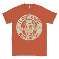 Copper i love guns bacon pork pig funny gun Classic Tee - linhVisuals