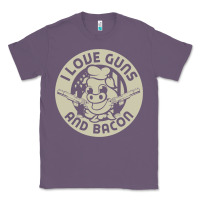 Lavender i love guns bacon pork pig funny gun Classic Tee - linhVisuals