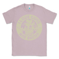 Lilac i love guns bacon pork pig funny gun Classic Tee - linhVisuals