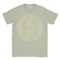 Matcha i love guns bacon pork pig funny gun Classic Tee - linhVisuals