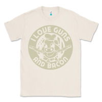 Natural i love guns bacon pork pig funny gun Classic Tee - linhVisuals