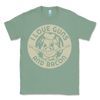 Sage i love guns bacon pork pig funny gun Classic Tee - linhVisuals