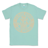 Seafoam i love guns bacon pork pig funny gun Classic Tee - linhVisuals