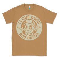 Toasted Coconut i love guns bacon pork pig funny gun Classic Tee - linhVisuals