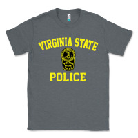 Charcoal Heather virginia state police Classic Tee - linhVisuals