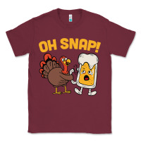 Burgundy oh snap thanksgiving cute turkey day Classic Tee - linhVisuals