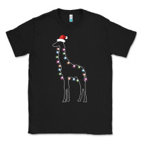 Black santa giraffe christmas color led Classic Tee - linhVisuals