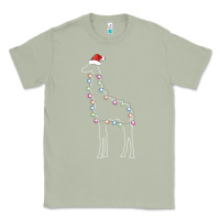 Matcha santa giraffe christmas color led Classic Tee - linhVisuals