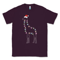 Plum santa giraffe christmas color led Classic Tee - linhVisuals