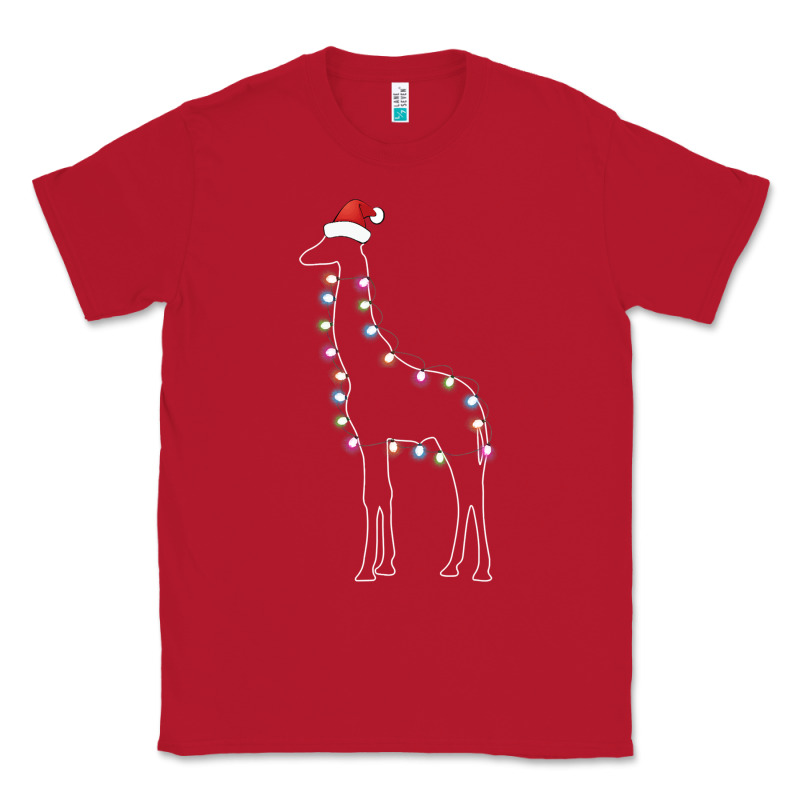 Santa Giraffe Christmas Color Led Classic Tee by linhVisuals | Teevron
