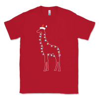 Red santa giraffe christmas color led Classic Tee - linhVisuals