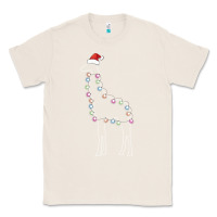 Natural santa giraffe christmas color led Classic Tee - linhVisuals