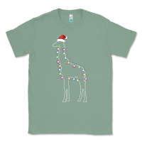 Sage santa giraffe christmas color led Classic Tee - linhVisuals