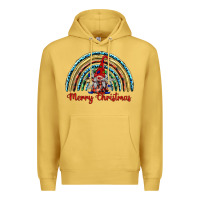 Antique Gold merry christmas gnomes   rainbow Premium Hoodie - BarkalooDesign