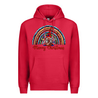 Cardinal merry christmas gnomes   rainbow Premium Hoodie - BarkalooDesign