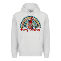 Dove Grey merry christmas gnomes   rainbow Premium Hoodie - BarkalooDesign