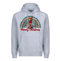 Heather Grey merry christmas gnomes   rainbow Premium Hoodie - BarkalooDesign