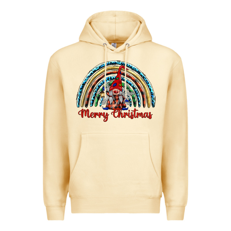Merry Christmas Gnomes   Rainbow Premium Hoodie by BarkalooDesign | Teevron