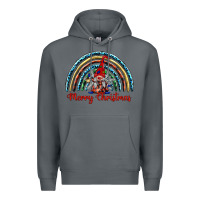 Rock merry christmas gnomes   rainbow Premium Hoodie - BarkalooDesign