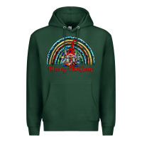 Sports Green merry christmas gnomes   rainbow Premium Hoodie - BarkalooDesign