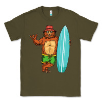 Army Green surfing premium Classic Tee - linhVisuals