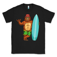 Black surfing premium Classic Tee - linhVisuals