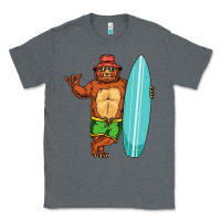Charcoal Heather surfing premium Classic Tee - linhVisuals