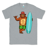 Heather Grey surfing premium Classic Tee - linhVisuals