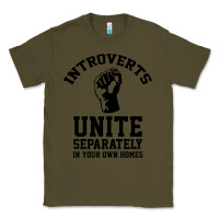 Army Green introverts unite Classic Tee - linhVisuals