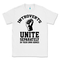 White introverts unite Classic Tee - linhVisuals
