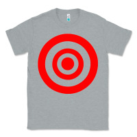 Heather Grey bullseye target Classic Tee - linhVisuals