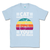 Dusty Blue Funny Cat Lover Sarcastic Cat Memes Classic Tee - linhVisuals