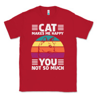Red Funny Cat Lover Sarcastic Cat Memes Classic Tee - linhVisuals