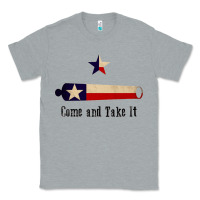 Heather Grey come and take it   texas flag essential Classic Tee - linhVisuals