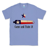 Colony Blue come and take it   texas flag essential Classic Tee - linhVisuals