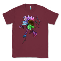 Burgundy Be Kind Autism Semicolon Classic Tee - Jasminsmagicworld
