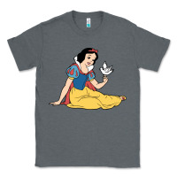 Charcoal Heather snow white Classic Tee - linhVisuals