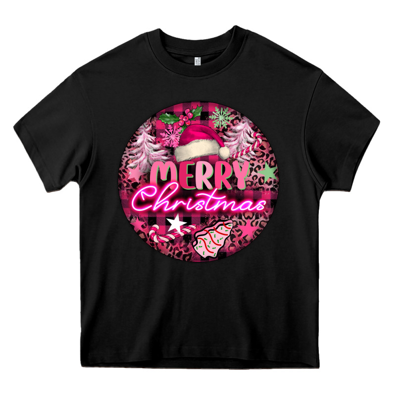 Pink Merry Christmas Heavy Core Tee by FaDigitalArtStudio | Teevron