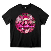 Black pink merry christmas Heavy Core Tee - FaDigitalArtStudio