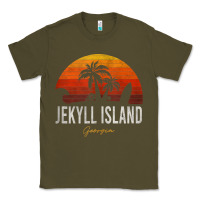Army Green jekyll island beach georgia ga palms vacation surf sundown tank top Classic Tee - linhVisuals