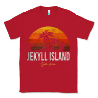Red jekyll island beach georgia ga palms vacation surf sundown tank top Classic Tee - linhVisuals