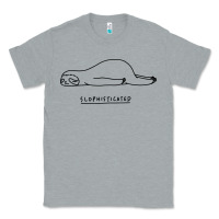 Heather Grey Funny Animal Sloth SLOPHISTICATED Classic Tee - linhVisuals