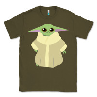 Army Green Baby Grogu Legend Classic Tee - linhVisuals