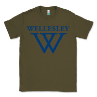 Army Green Wellesley College Classic Tee - linhVisuals