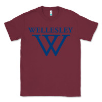Burgundy Wellesley College Classic Tee - linhVisuals